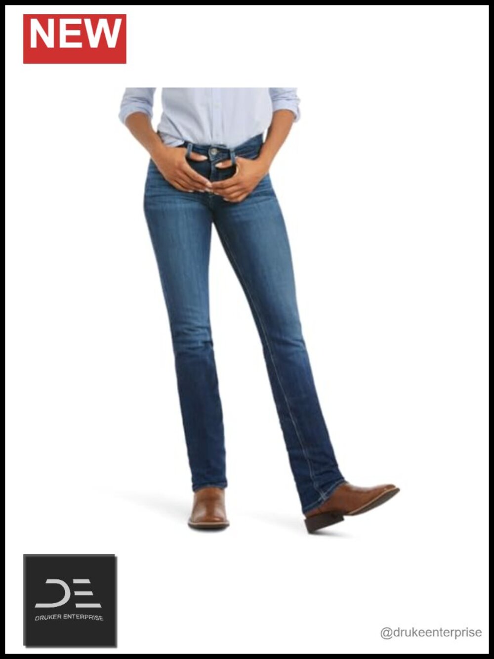 Ariat Real Perfect Rise Abby Straight Leg Jeans Women's Mid Rise Cotton Denim